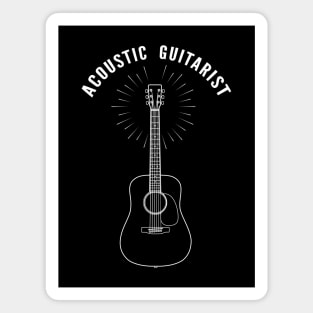 Acoustic Guitarist Acoustic Guitar Outline Magnet